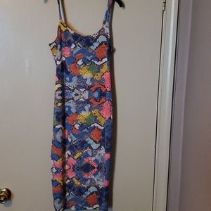Colorful Snake Print Dress